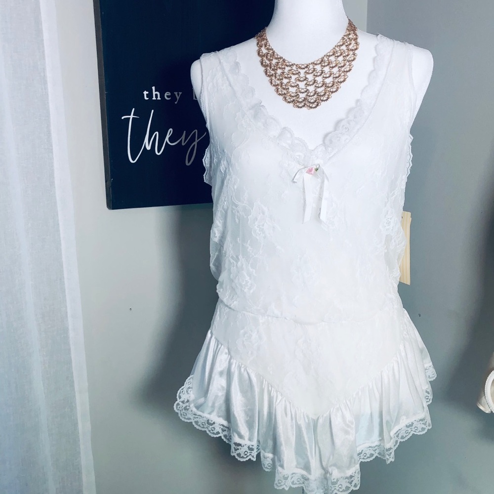 NEW W/Tags 1980’s Delicates Lace Teddy